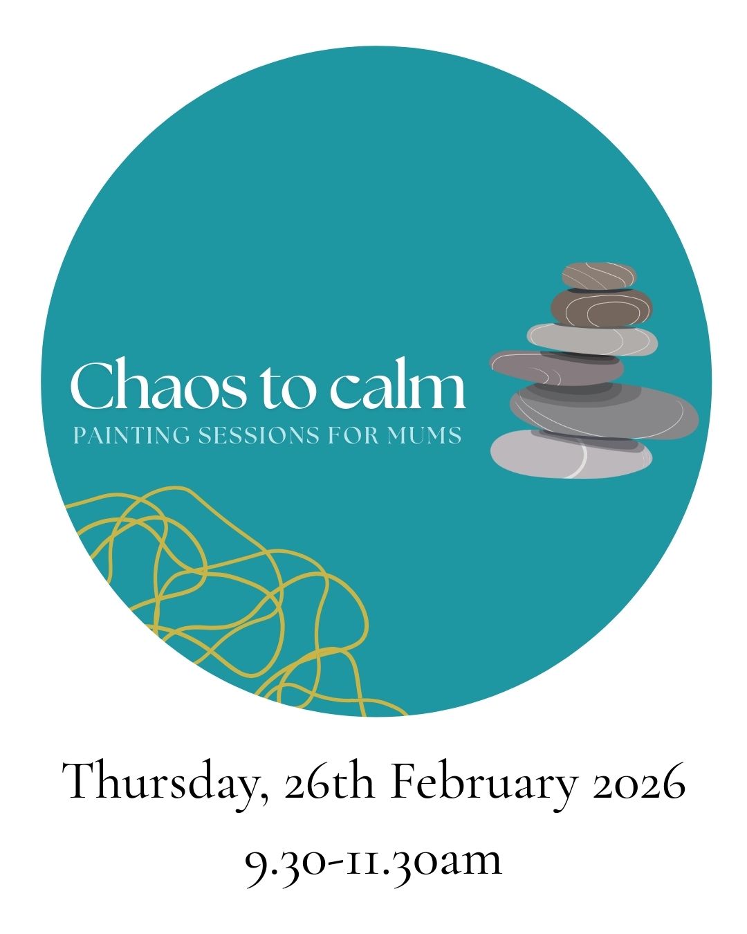 Chaos to calm: Painting sessions for mums - Thursday 26th Feb, 9.30-11.30am
