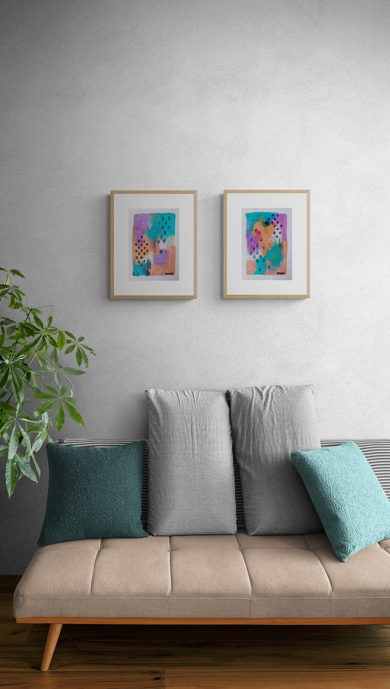 'Just Peachy II' Original Artwork