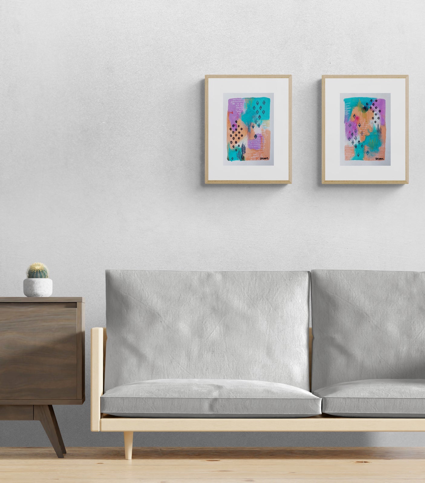 'Just Peachy II' Original Artwork
